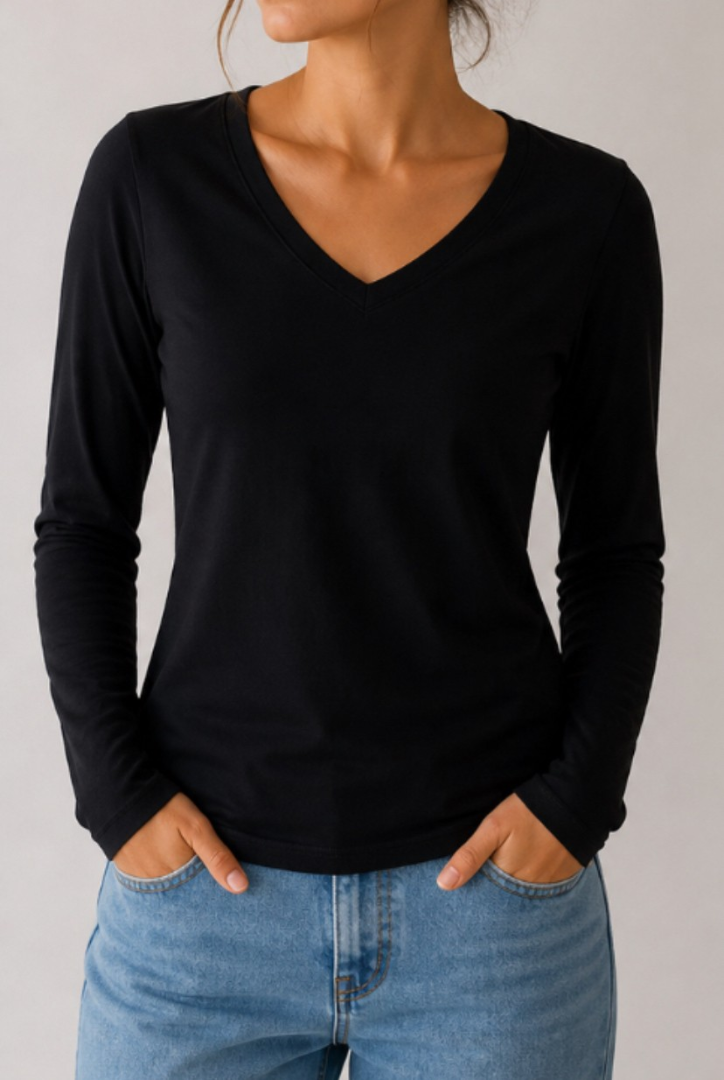 Remera Mangas Largas con Elastano